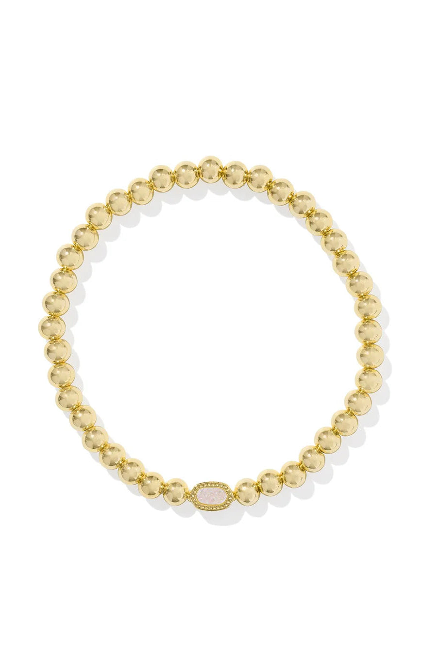 Mini Elaina Gold Stretch Bracelet - Iridescent Drusy