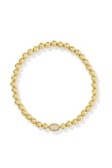 Mini Elaina Gold Stretch Bracelet - Iridescent Drusy