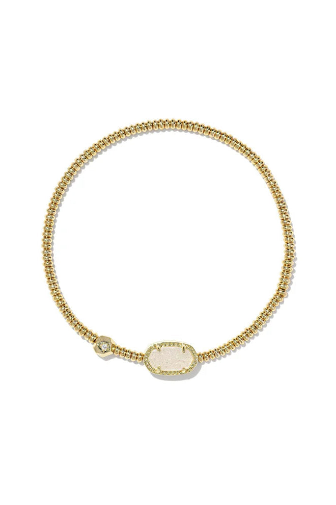 Grayson Gold Stretch Bracelet - Iridescent Drusy