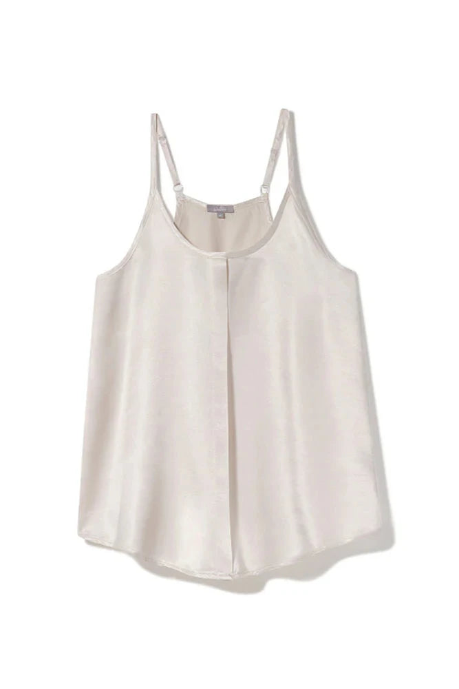 Babe Satin Cami with Adjustable Straps - Eggnog