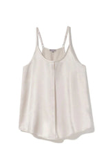 Babe Satin Cami with Adjustable Straps - Eggnog