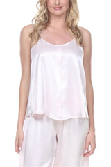 Babe Satin Cami with Adjustable Straps - Eggnog