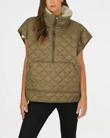 Classic Olive Quilted Poncho