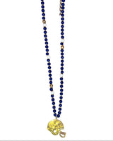 Football Helmet Pendant Beaded Necklace