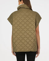 Classic Olive Quilted Poncho