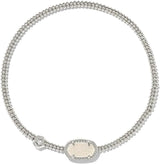 Grayson Rhodium Stretch Bracelet-Iridescent Drusy