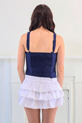 Sweetheart Neck Front Tie Top