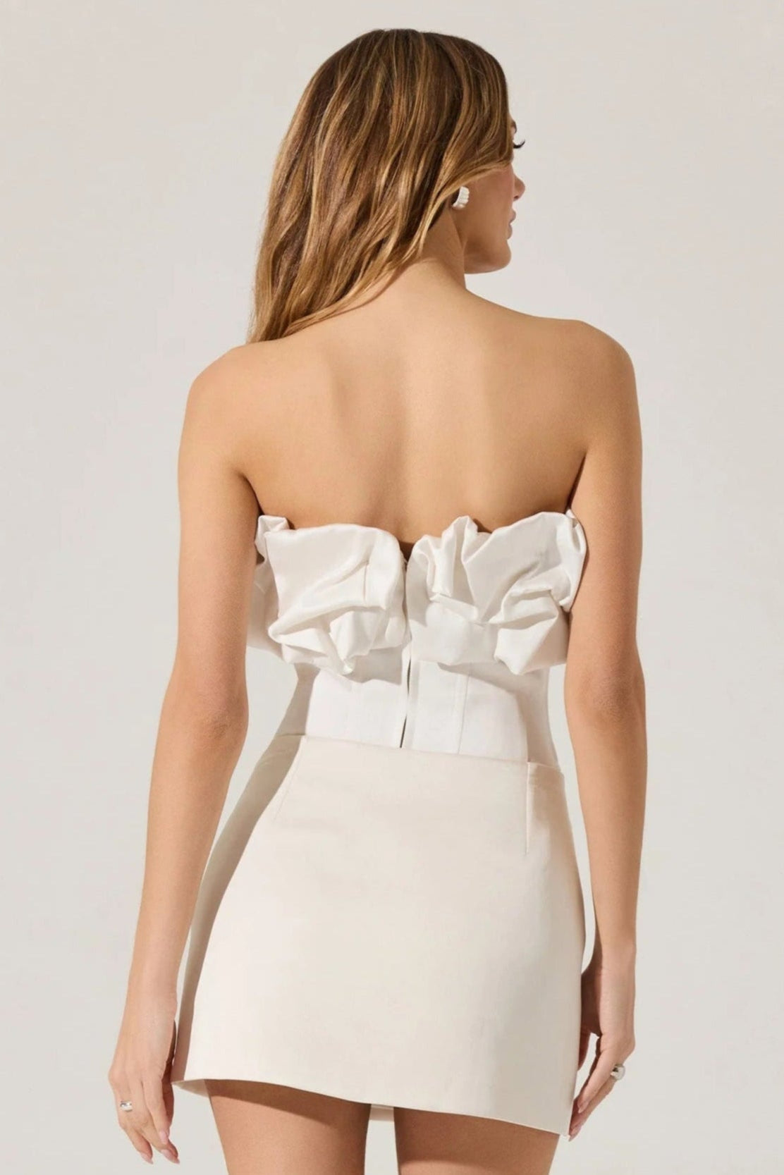 Sarahi White Strapless Corset Top