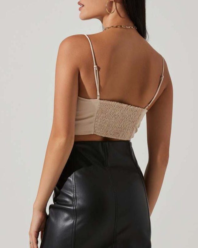 Capri Satin Bustier Crop Top