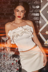 Sarahi White Strapless Corset Top