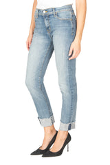 Axl Landslide Cuffed Blue Jeans