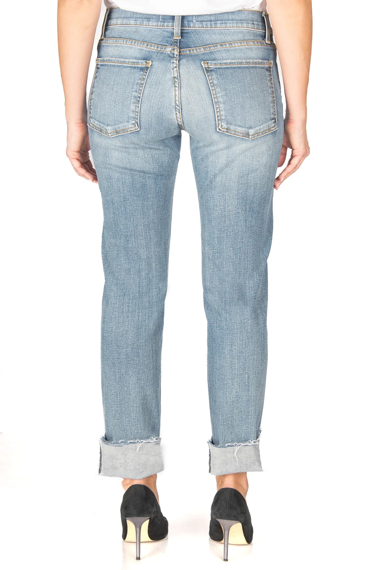 Axl Landslide Cuffed Blue Jeans