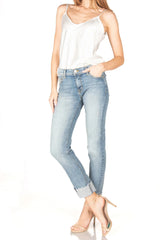 Axl Landslide Cuffed Blue Jeans