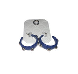 Blue & Gold Hoop Earrings