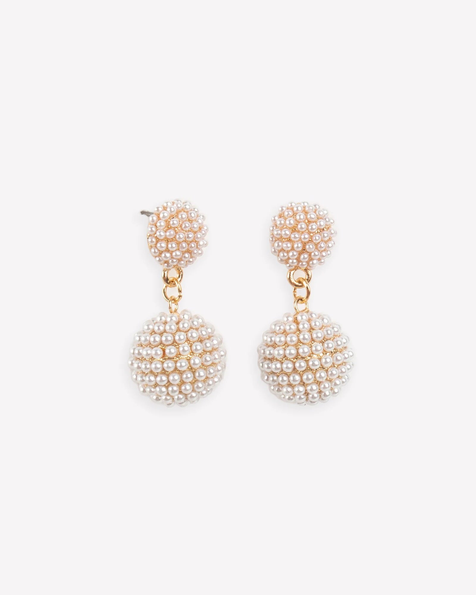 Talulah White Pave Drop Earrings