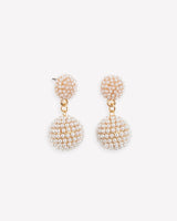 Talulah White Pave Drop Earrings
