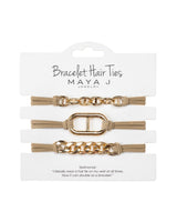 Bracelet Hair Ties - Gold/Beige