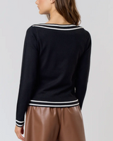 Boat Neck Stripe Sweater
