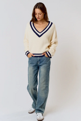 Varsity V-Neck Sweater