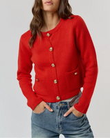 Button Pocket Detail Sweater