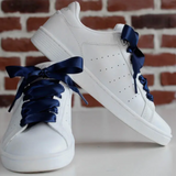 Navy Blue Satin Laces