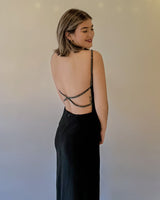 Elizsa Rhinestone Strap Midi Dress