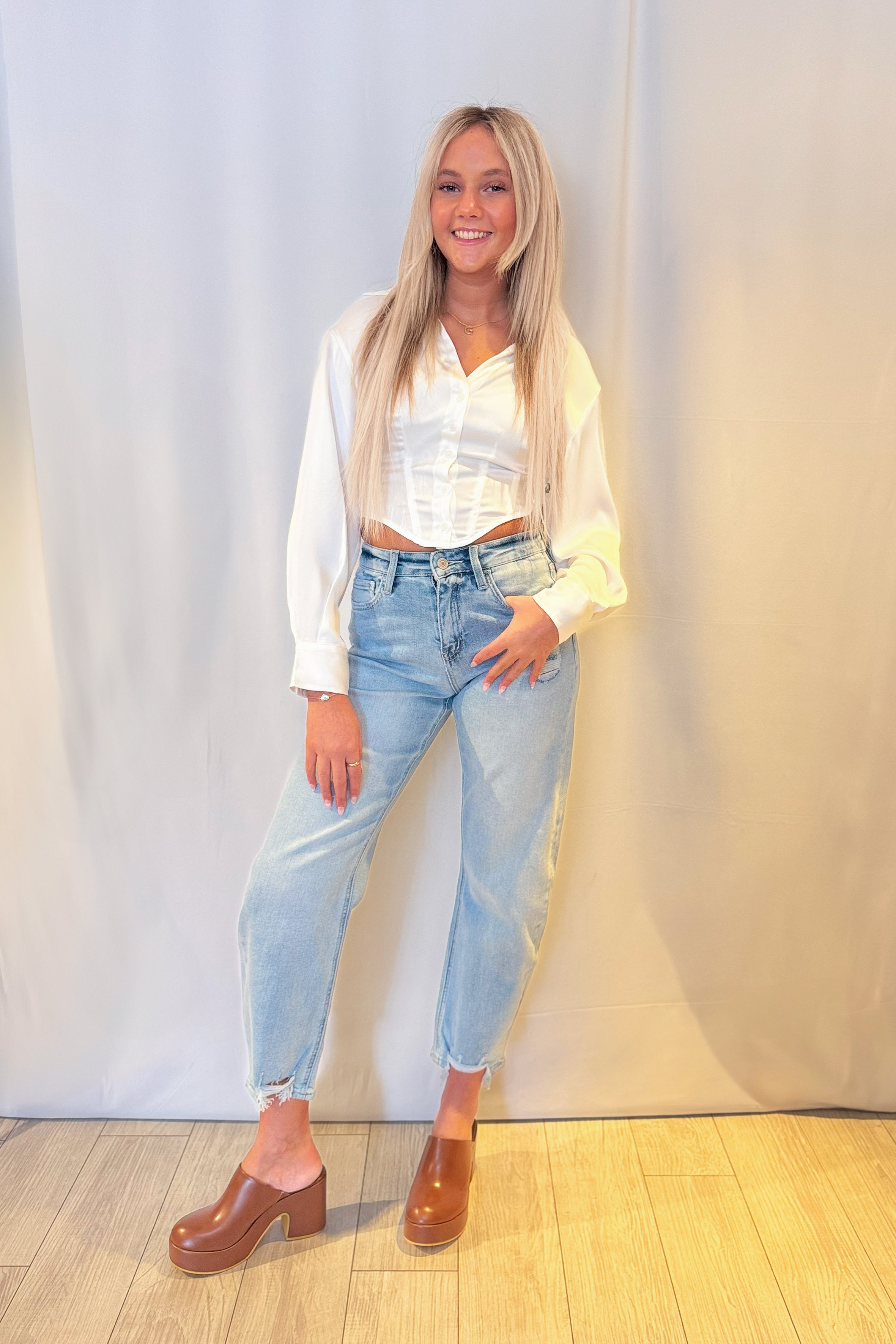 Millie Corset Style Satin Crop Top