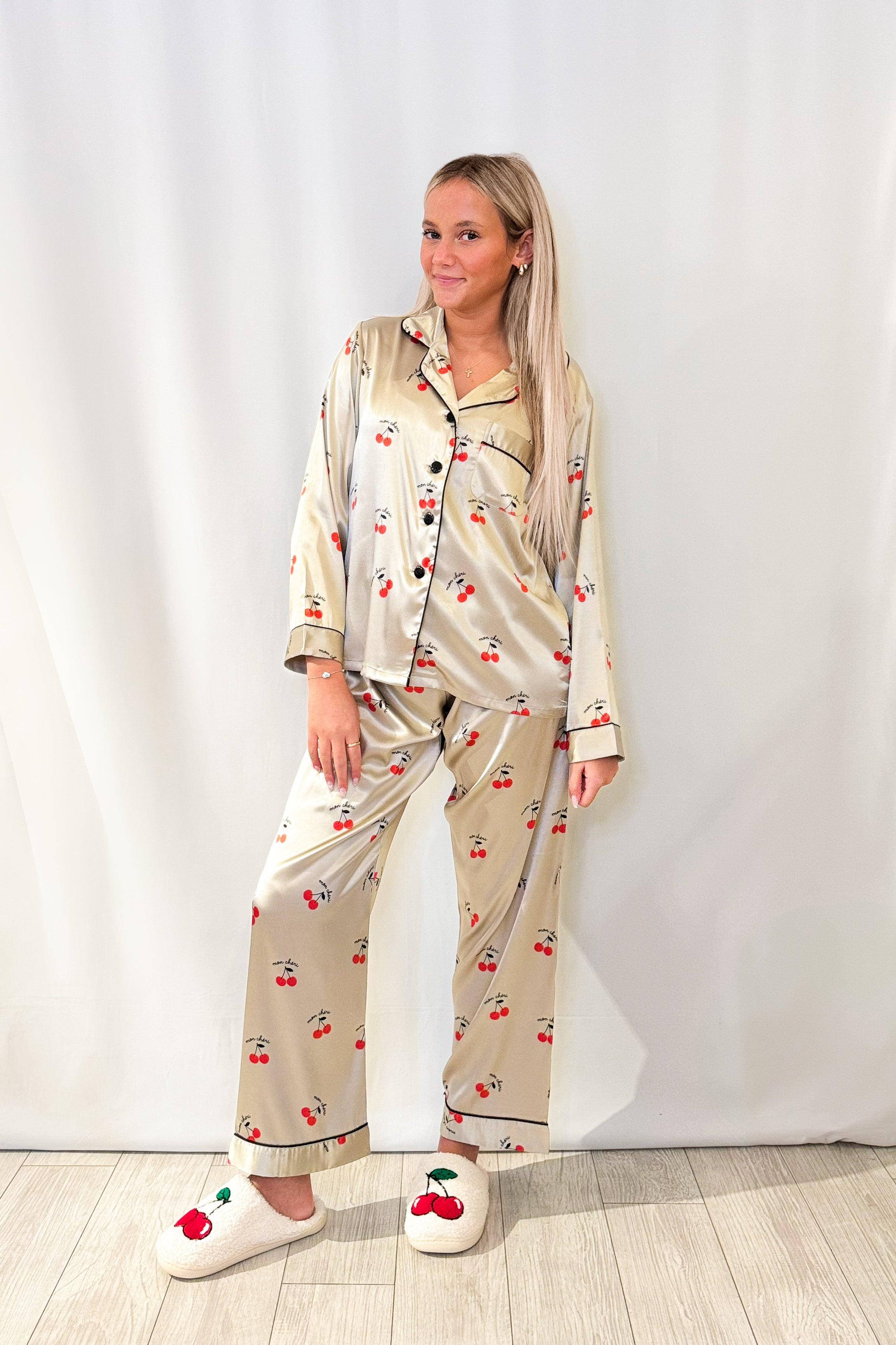 Mon Cheri Satin Pajama Set