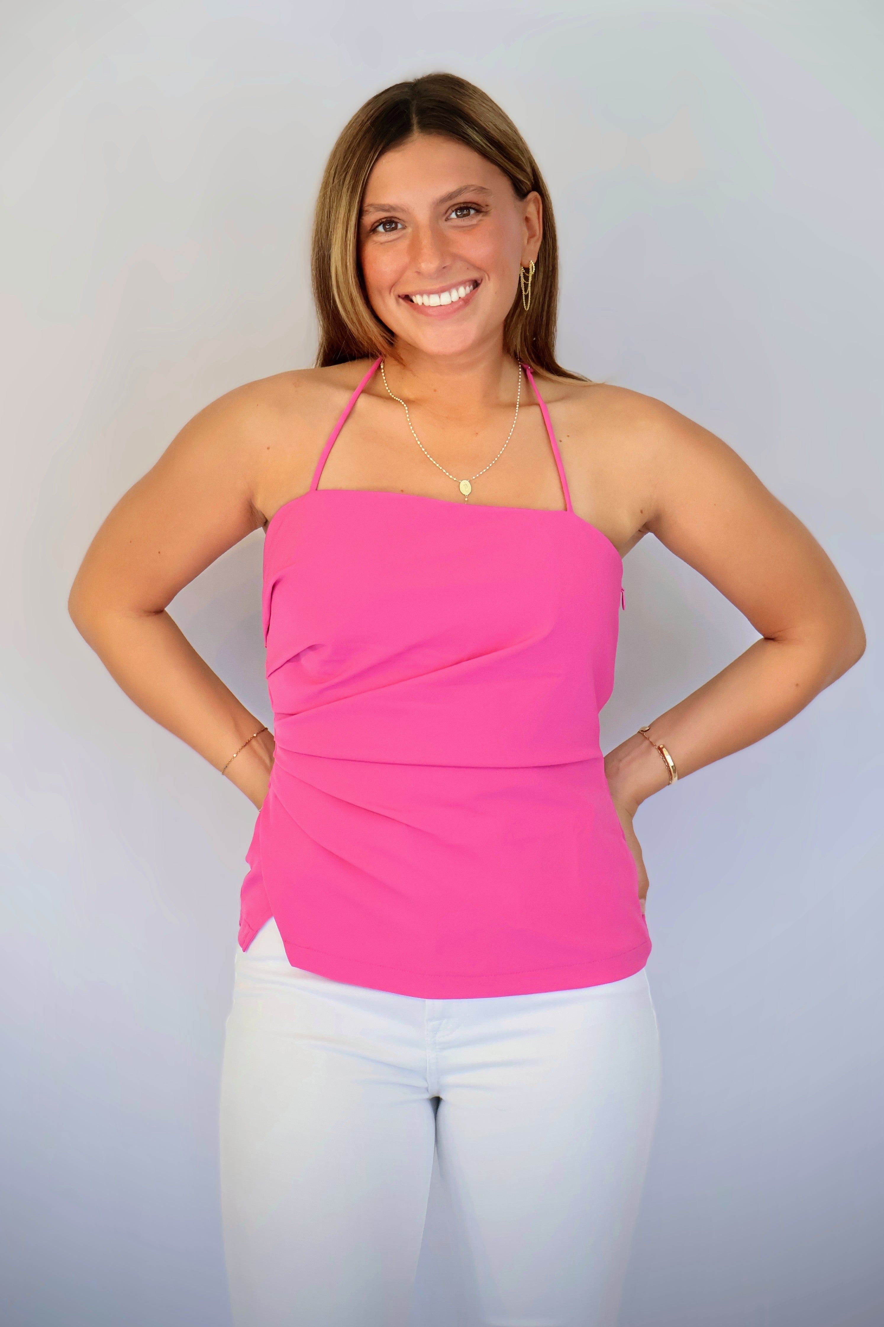 Mel Spaghetti Strap Halter Top