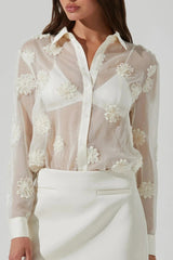 Ioannis Sheer Button Up Shirt