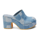 Jayde Platform Clogs - Denim Patch