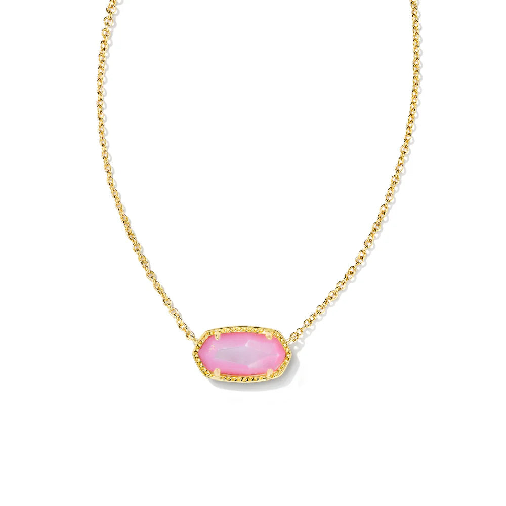 Elisa Gold Necklace - Blush Mother-of-Pearl