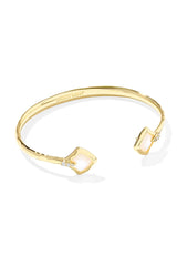 Joelle Gold Cuff Bracelet - Ivory Mother-of-Pearl