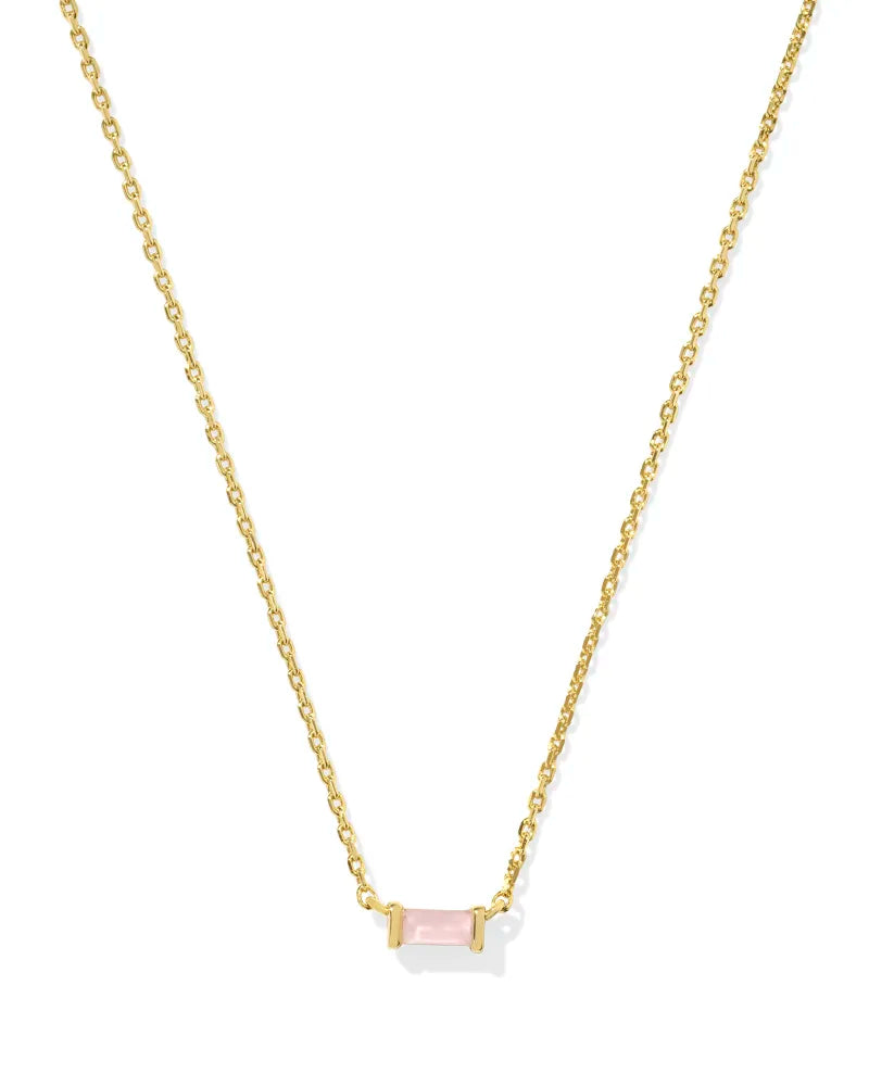 Juliette Pendant Necklace - Rose Quartz