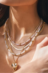 Mallory Rose Gold Locket Short Pendant Necklace