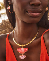 Margot Statement Necklace - Gold Pink Mix