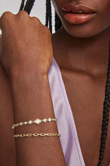 Mini Elisa Abbie Gold Set of 2 Delicate Chain Bracelets