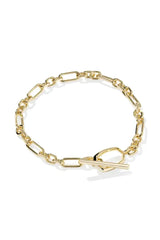Sylvia Gold Metal Link and Chain Bracelet