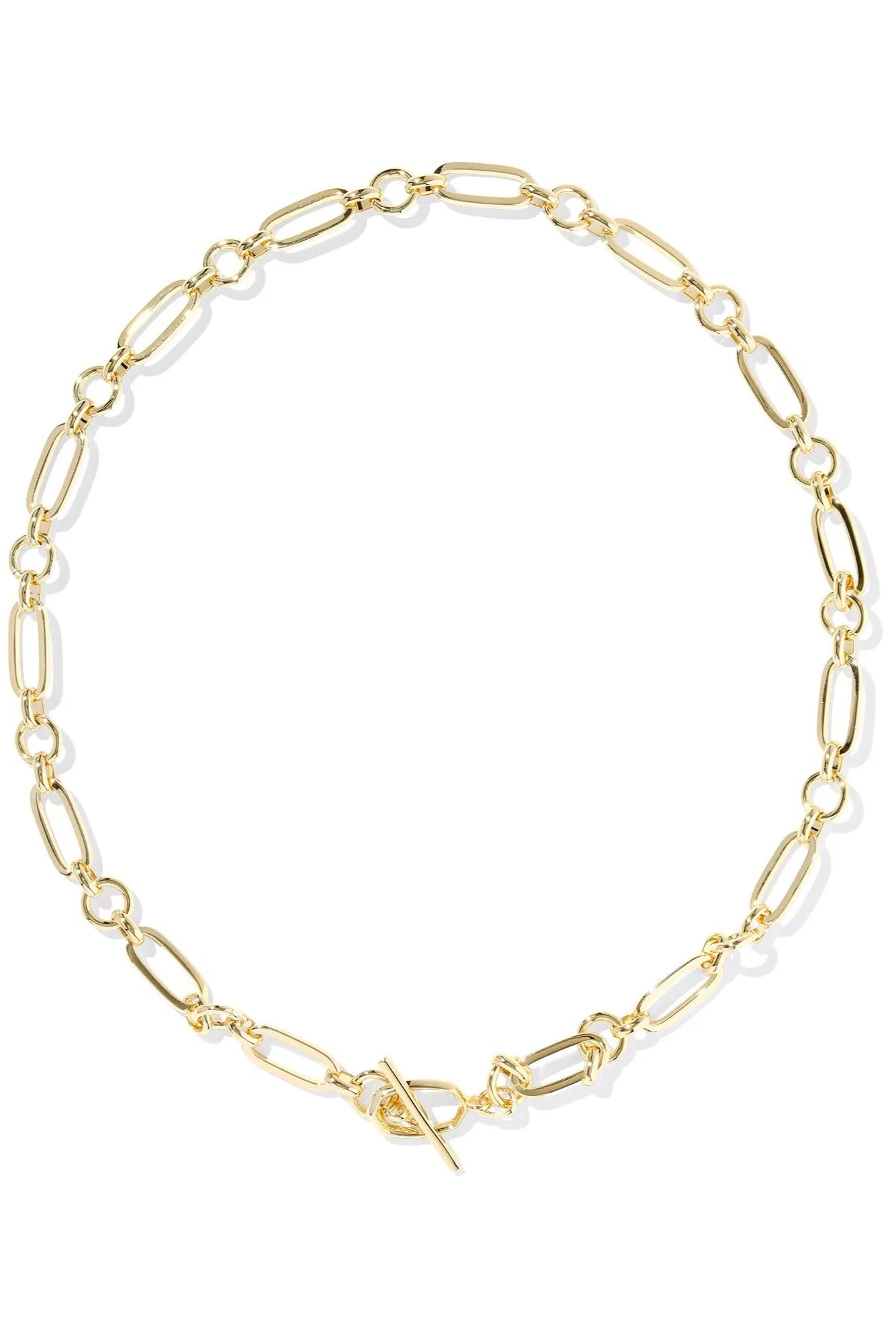 Sylvia Gold Metal Link and Chain Necklace