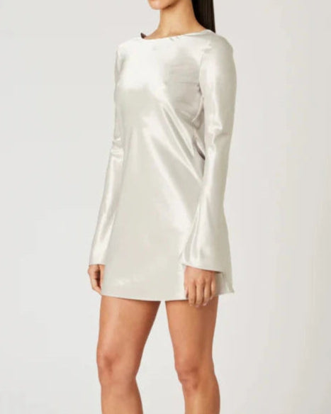 Kim Open Back Satin Mini Dress