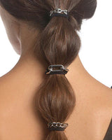 Bracelet Hair Ties - Silver/Black