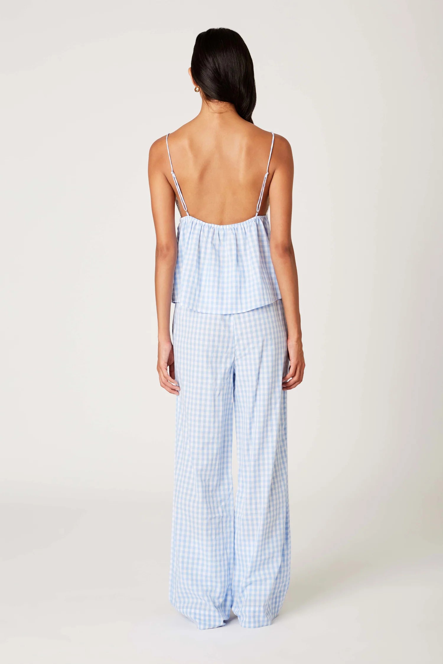 Khonny Gingham Pants - Chambray