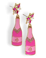 Crystal Post Champagne Drop Earrings
