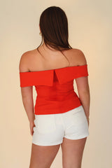Telayna Top - Red Orange