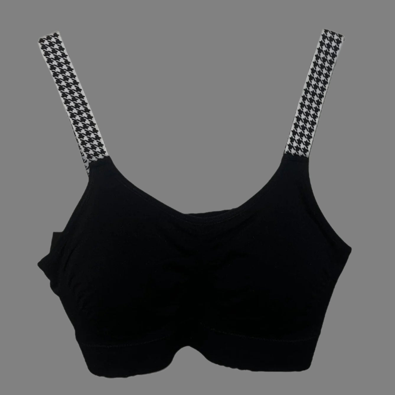 Black Bra/B&W Houndstooth