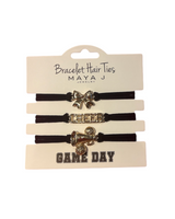 Cheer Bracelet Hair Ties - Gold/Black
