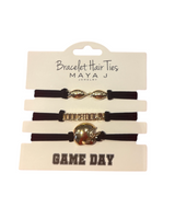 Touchdown Bracelet Hair Ties - Gold/Black