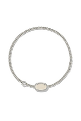 Grayson Rhodium Stretch Bracelet - Iridescent Drusy