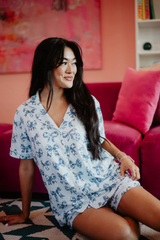 Toile Print Coquette Bows Pajamas Set