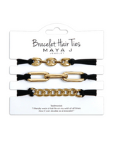 Bracelet Hair Ties - Gold/Black